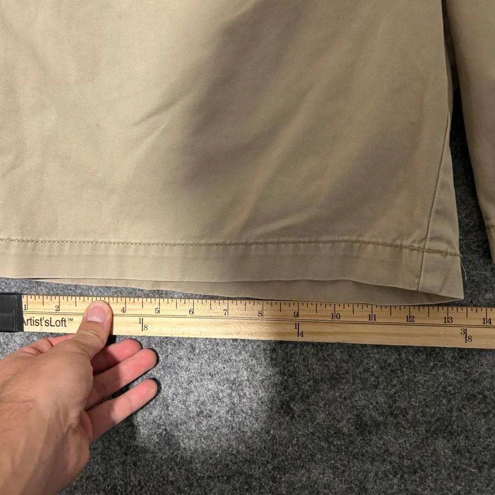 Polo Ralph‎ Lauren Tyler Short Pleated Khaki Chino Shorts Tan Mens Size 38 90s